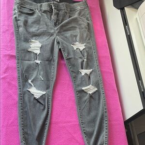 Torrid Distressed Black Skinny Jeans